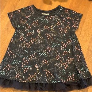 Tucker + Tate print T-shirt with ruffle tulle hem